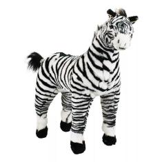 Imagem de Zebra Realista Em Pé 70cm - Pelúcia