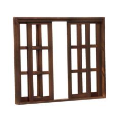 Imagem de Janela De Madeira Vitro De Correr Quadriculado Reto De Ita ba