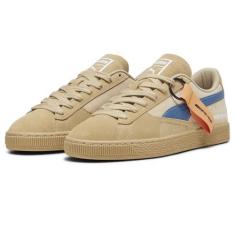 Imagem de PUMA Tênis masculino Amg Suede Torque, Duna de areia/horizonte azul, 38