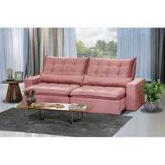 Imagem de Sofá Modular Ceará 5 Lugares 2.50 MT Retrátil e Reclinável Veludo Sofa