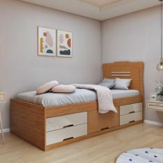 Imagem de Cama Solteiro 5 Gavetas Júlia - Conquista Móveis