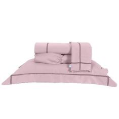 Imagem de Jogo De Lençol Queen Lucca 4Pçs Bordado Micro Percal 400 Fios Várias C