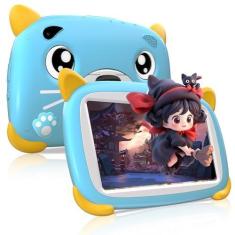Imagem de DOOGEE U7 Kids Tablet, tablet Android de 7 polegadas para crianças, almofada infantil ROM de 4 + 32 GB, bateria de 3400 mAh, controle parental, câmera dupla, capa à prova de choque, educacional, jogos