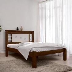 Imagem de Cama Casal Com Cabeceira Flex Laribella Malbec E Off White - Mobiliar