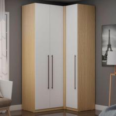 Imagem de Guarda-Roupa Modulado Infinity 3 Portas 3 Gavetas Savana/Branco - Geni