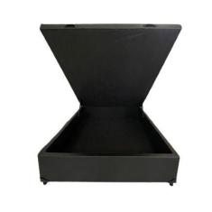 Imagem de Cama Box Baú Casal Sintético Preto Com Pistão A Gás - Imperium do Sono