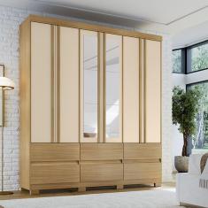 Imagem de Guarda Roupa Casal Arizona 6 Portas 6 Gavetas com Espelho I01 - Clique Chique Móveis