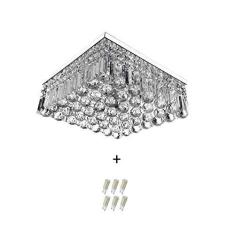 Imagem de Lustre De Cristal Legitimo Wonderwall 40x40 com Lâmpadas 6000K ( Fria)