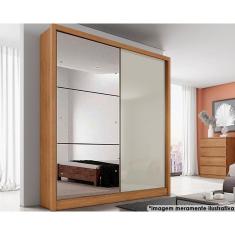 Imagem de Guarda Roupa Casal 2 Portas E 3 Gavetas c/ Espelho Virtus Plus Freijó/Fendioff - Novo Horizonte