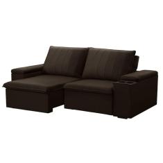 Imagem de Sofá 3 Lugares Retrátil e Reclinável Ballarat Veludo Tabaco