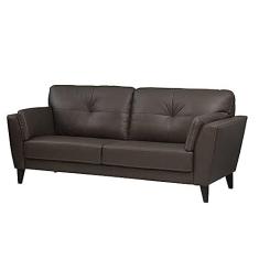 Imagem de Sofá de Couro 3 lugares Dominic M06 Cor Marrom 492 - Amarena Móveis