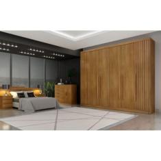 Imagem de Guarda Roupa Casal 6 Portas 8 Gavetas Coimbra - Móveis Novo Horizonte - Cumaru Ripado