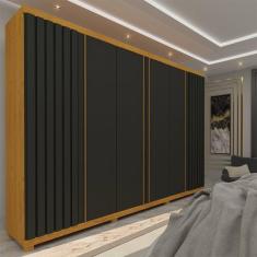 Imagem de Guarda Roupa Casal 6 Portas 4 Gavetas Absolut New Gelius Móveis