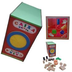 Imagem de Brinquedo Pedagógico Educativo Em Madeira Caixa Tátil