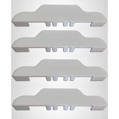 Imagem de Kit Com 4 Cantoneiras Para Cama Box Ou Baú Branca Maleáveis Protetoras