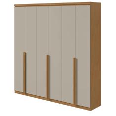 Imagem de Guarda-Roupa Casal Alonzo 6 Portas 4 Gavetas Amêndoa Clean/Off White
