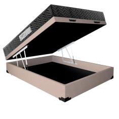 Imagem de Cama Box Baú Casal Colchão Prime Gold D33 Acolchões + Box Suede 61x138x188 Bege