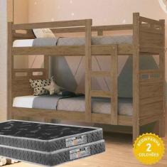 Imagem de Beliche Barreto Funcional Completa Com 2 Colchões Inclusos - Poloshop