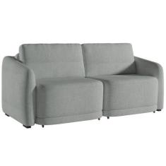 Imagem de Sofá Cama Casal para Sala 176cm Polska K04 Bouclê Cinza - Mpozenato