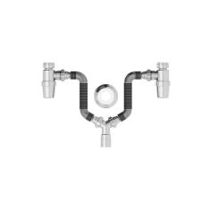 Imagem de Sifão Extensivel Duplo com Copo Sifonado Cromado Censi