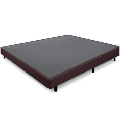 Imagem de Cama Box Casal Anti Refluxo Marrom Inclinada 138x188cm BF Colchões