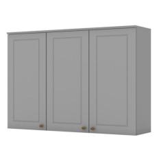 Imagem de Armário Aéreo 3 Portas 120cm Americana Cinza - Móveis Henn