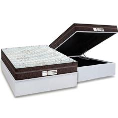 Imagem de Conjunto Box Baú Casal: Colchão Molas Probel MasterPocket Ensacadas ProDormir Evolution + Base CRC Courano White(138x188)