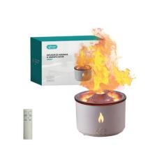Imagem de Difusor De Aroma De Chama Óleo Essencial Umidificador Com Led E Contro