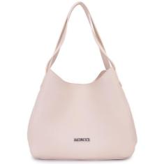 Imagem de Bolsa de ombro feminina grande forrada fechamento de zíper alça reforç