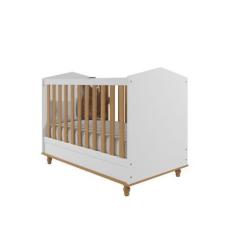 Imagem de Berço americano Permobili Retro Mimo casinha MDF, Branco Nature