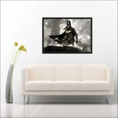 Quadro Decorativo Batman Desenho Heróis Geek Salas Quartos Com Moldura