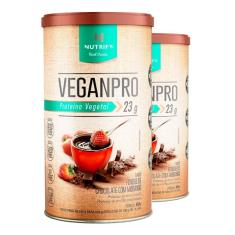 Imagem de Kit 2 Veganpro Proteína Vegetal Chocolate Com Morango Nutrify 450G