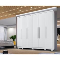 Imagem de Guarda Roupa Casal 6 Portas E 6 Gavetas Atlanta Benetil Cor:branco