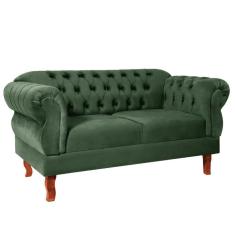 Imagem de Namoradeira Chesterfield Elisabeth 2 Lugares Via Encanto Veludo Verde