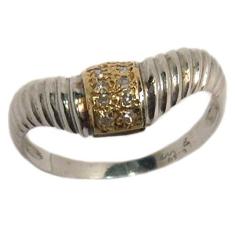 Imagem de Anel Em Ouro Branco 18K Com Diamantes 1Anb0109