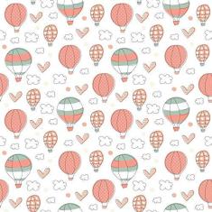 Imagem de Papel de Parede Balões Infantil Adesivo 2,70x0,57m