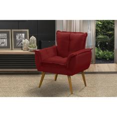 Imagem de Poltrona Decorativa Opala Suede Marsala