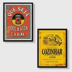 Imagem de Kit 2 Quadros Cozinha  e  45x34cm