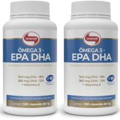 Imagem de Ômega 3 Epa Dha 120 Cápsulas Vitafor - 2 Unidades - Vitamina E