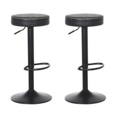 Imagem de Kit 2 Banquetas Altas Com Encosto Baixo Estofado Para Cozinha Balcão B