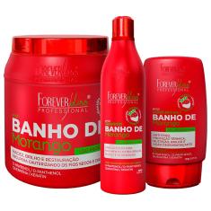 Imagem de Kit Forever Liss Banho De Verniz Morango Completo Kg