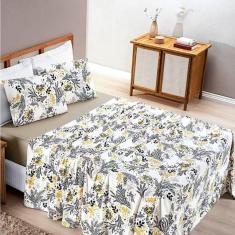 Imagem de Jogo De Lençol Casal Padrão Quality Malha 100% Algodão Estampado 4 Peças - Blossom