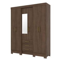 Imagem de Guarda Roupa Solteiro B23 Castanho - Briz Móveis