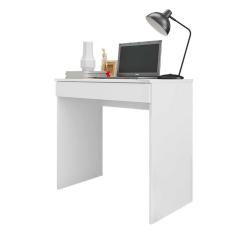 Imagem de Mesa Escrivaninha 80 Cm Para Notebook Com Gaveta Case Mdp Branco - Gran Belo
