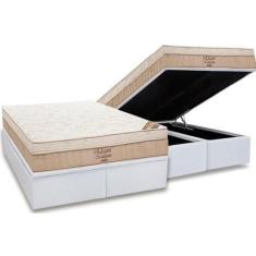 Imagem de Cama Box Baú Queen: Colchão Molas Bonnel Ortobom Nanolastic Elegant  +