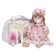 Imagem de Bebê Tipo Reborn Princesa Abigail Loira Bolsa Maternidade - Cegonha Re