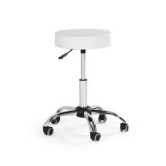 Imagem de Banqueta Mocho - Sem Encosto - Branco Cromado