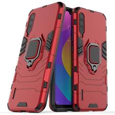 Imagem de Compatível com Samsung Galaxy A8s Capa Prova de Choque de Camada Dupla, Anel Giratório de 360 com Suporte de Celular para Carro (Vermelho)