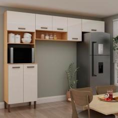 Imagem de Cozinha Modulada 3 Peças 100% Mdf Freijo/White