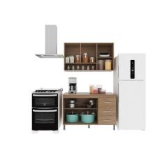 Imagem de Cozinha Modulada Compacta Fidelitá Paris 2 Peças 120cm 5 Portas 3 Gave